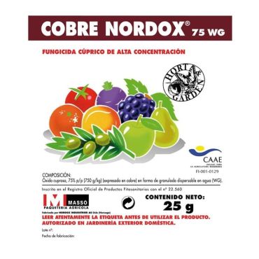 Fungicida Cobre Nordox 75Wg 25Gr (Jed)
