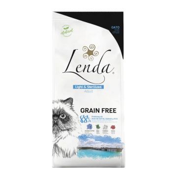 LENDA ADULT CAT LIGHT & STERILIZED GRAIN FREE 2KG